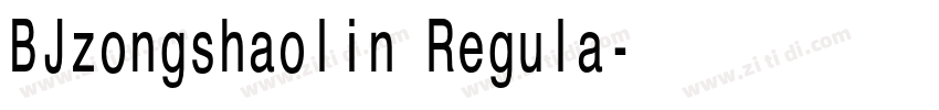 BJzongshaolin Regula字体转换 BJzongshaolin Regula字体转换